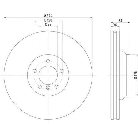 Pagid Brakes Brake Disc, 355122652 355122652